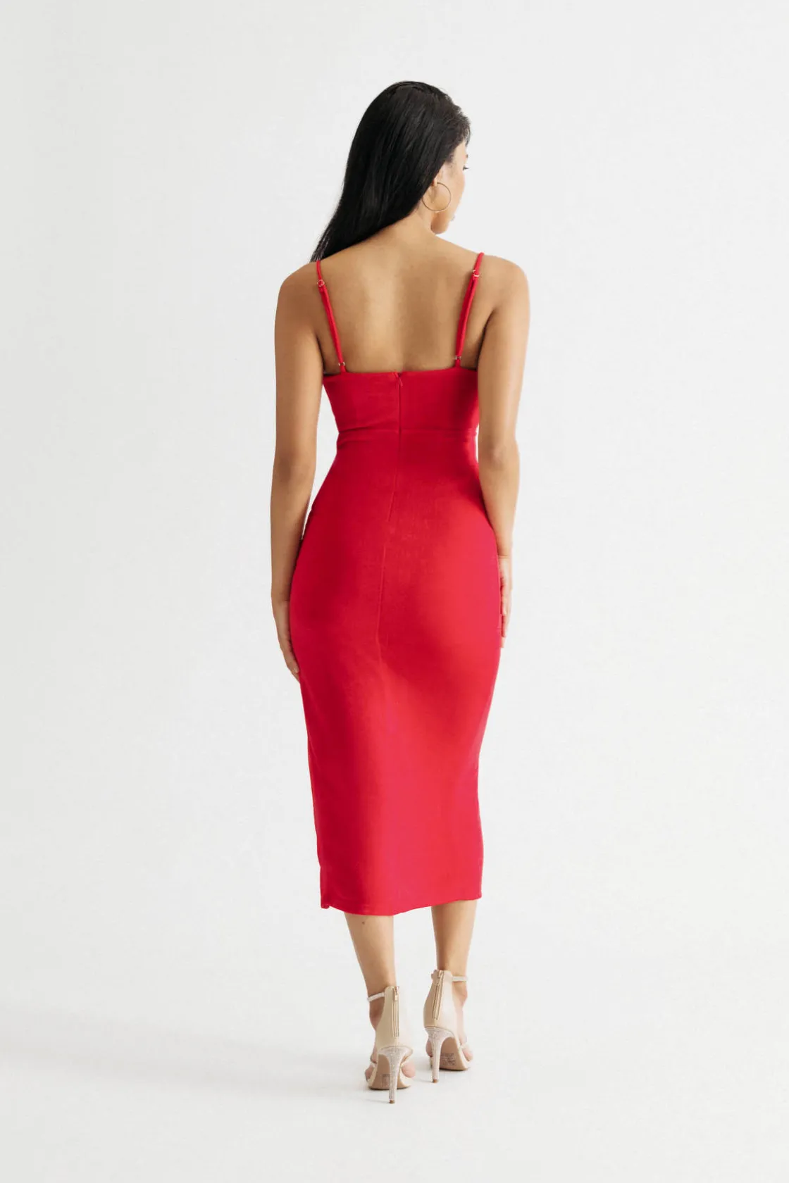 Tobi Last Dance Slit Bodycon Midi Dress - Black