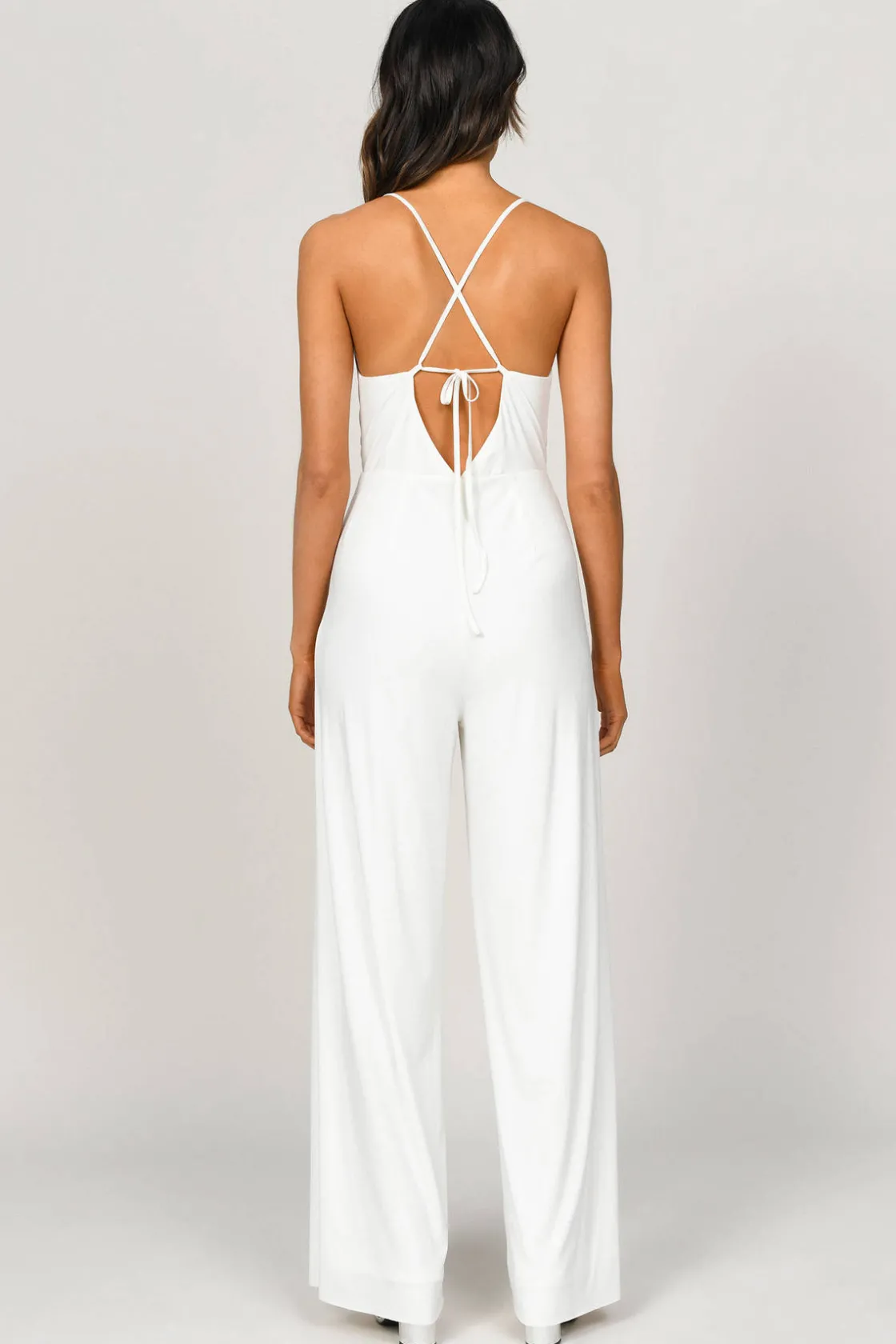 Tobi Late Night Cross Back Jumpsuit - White