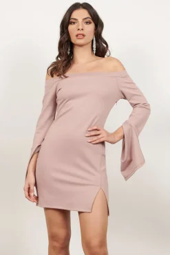 Tobi Late Night Love Bell Sleeve Bodycon Mini Dress -