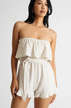 Tobi Lauren Strapless Romper - Lavender