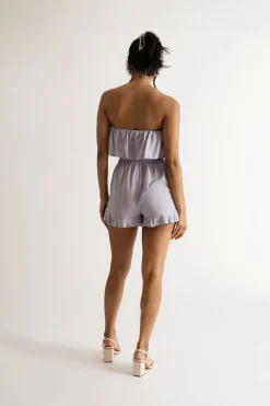 Tobi Lauren Strapless Romper - Lavender