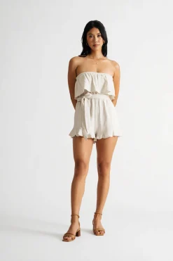 Tobi Lauren Strapless Romper - Lavender
