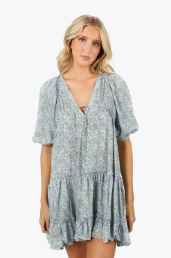 Tobi Layne Floral Tiered Mini Dress -