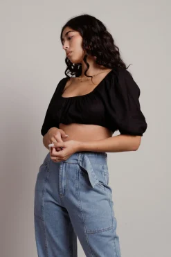 Tobi Leave Town Crop Top - White