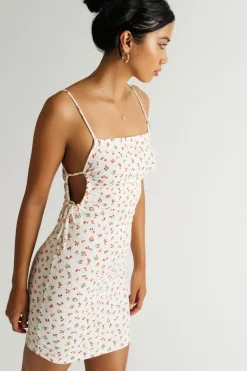 Tobi Left You On Read Floral Ribbed Mini Dress -