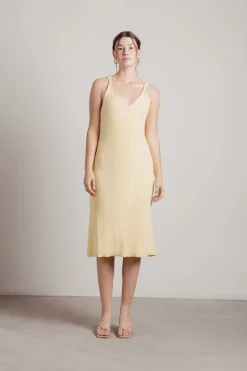 Tobi Lemar Ribbed Knit Sweater Midi Dress -