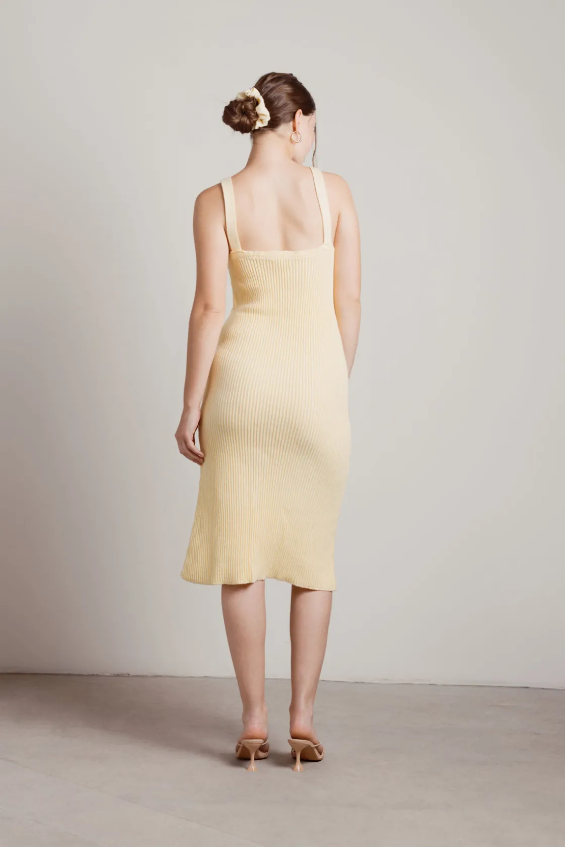 Tobi Lemar Ribbed Knit Sweater Midi Dress -