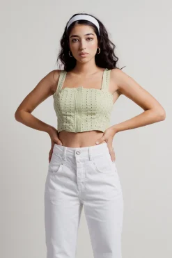 Tobi Lemon Lime Crop Top -