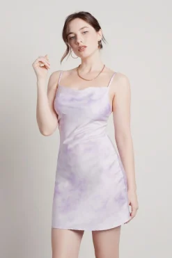 Tobi Lesli Tie Dye Slip Mini Dress - Green