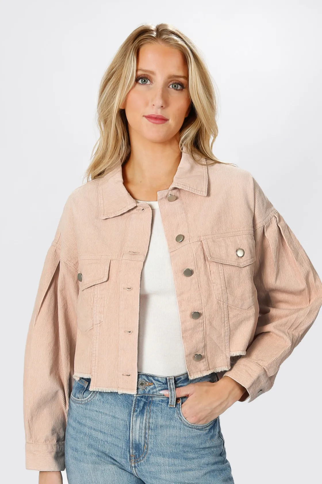 Tobi Let Me Down Cropped Jacket -