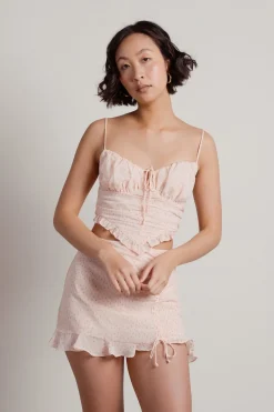 Tobi Let Me Know Ruched Mini Skirt -