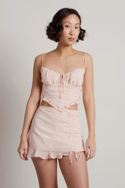 Tobi Let Me Know Ruched Mini Skirt -