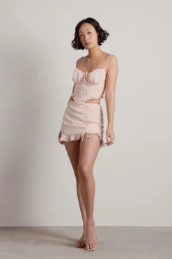 Tobi Let Me Know Ruched Mini Skirt -