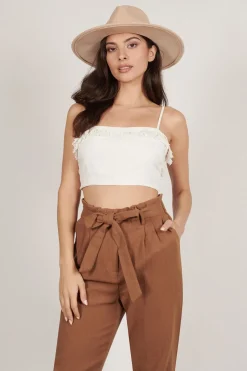 Tobi Lexi Crop Top - Ivory