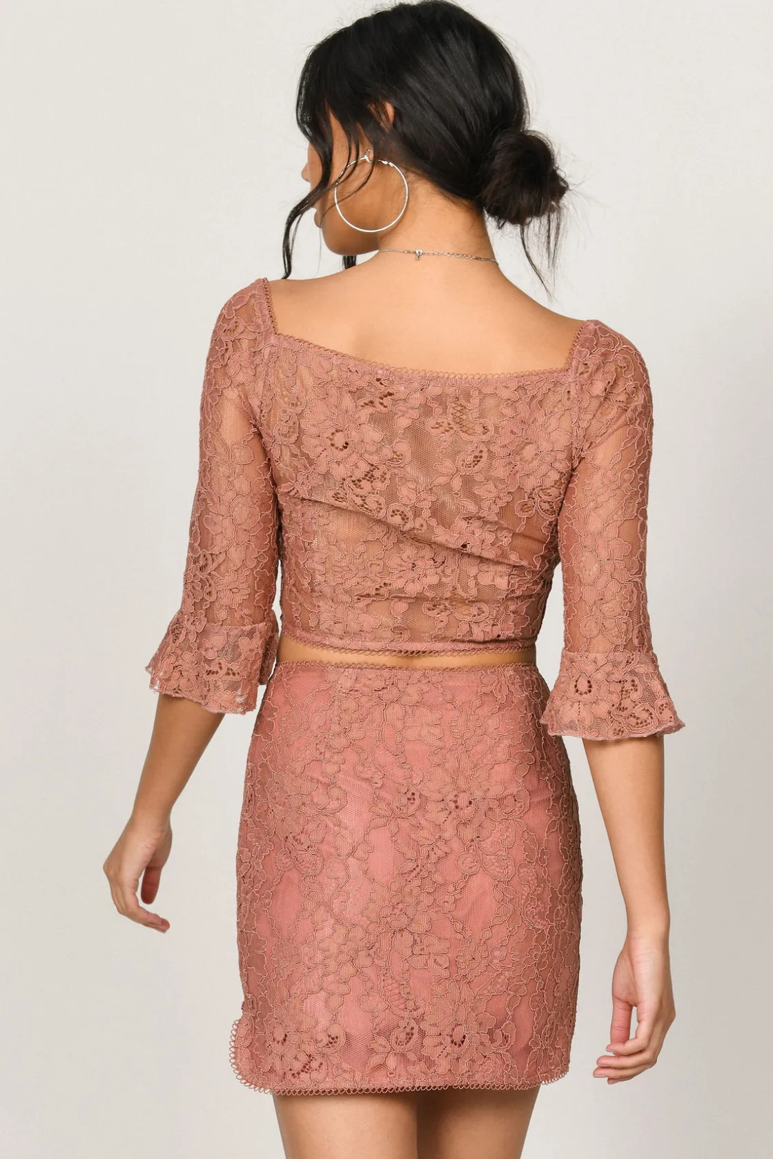 Tobi Lexy Lace Mini Skirt - Sienna