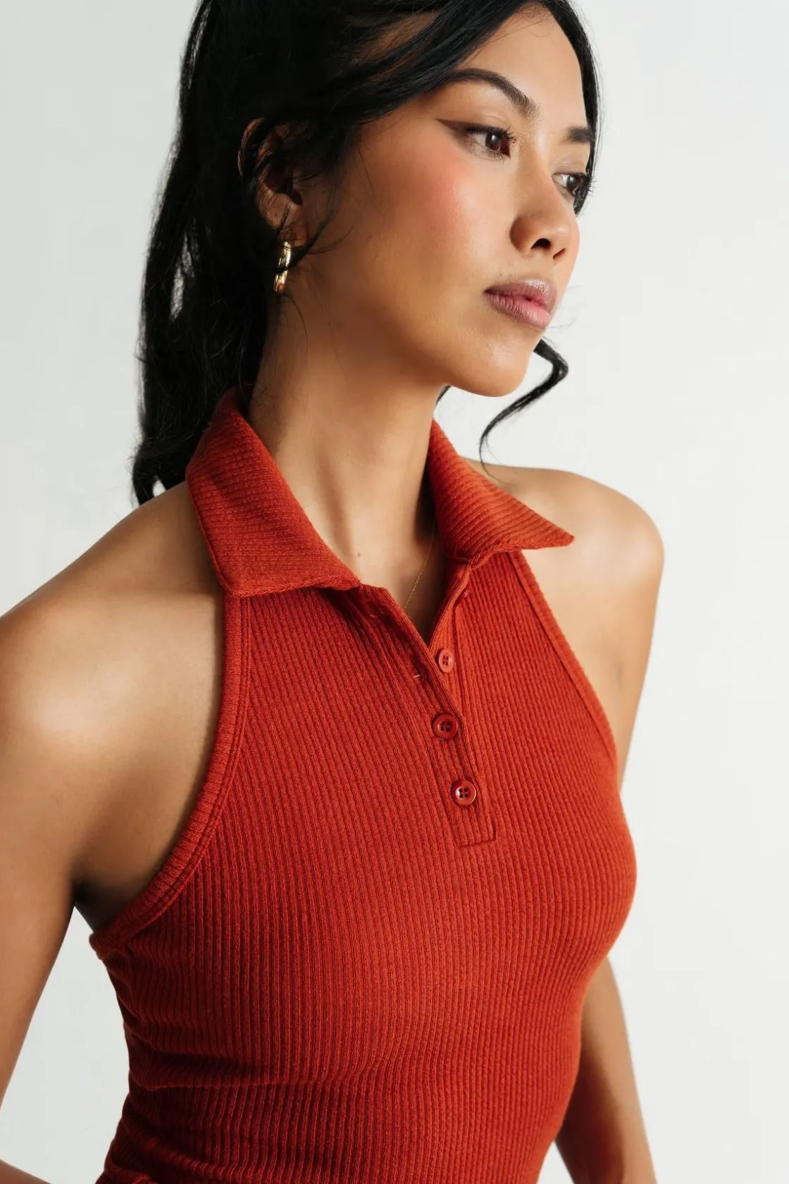 Tobi Lia Collared Bodycon Mini Dress -