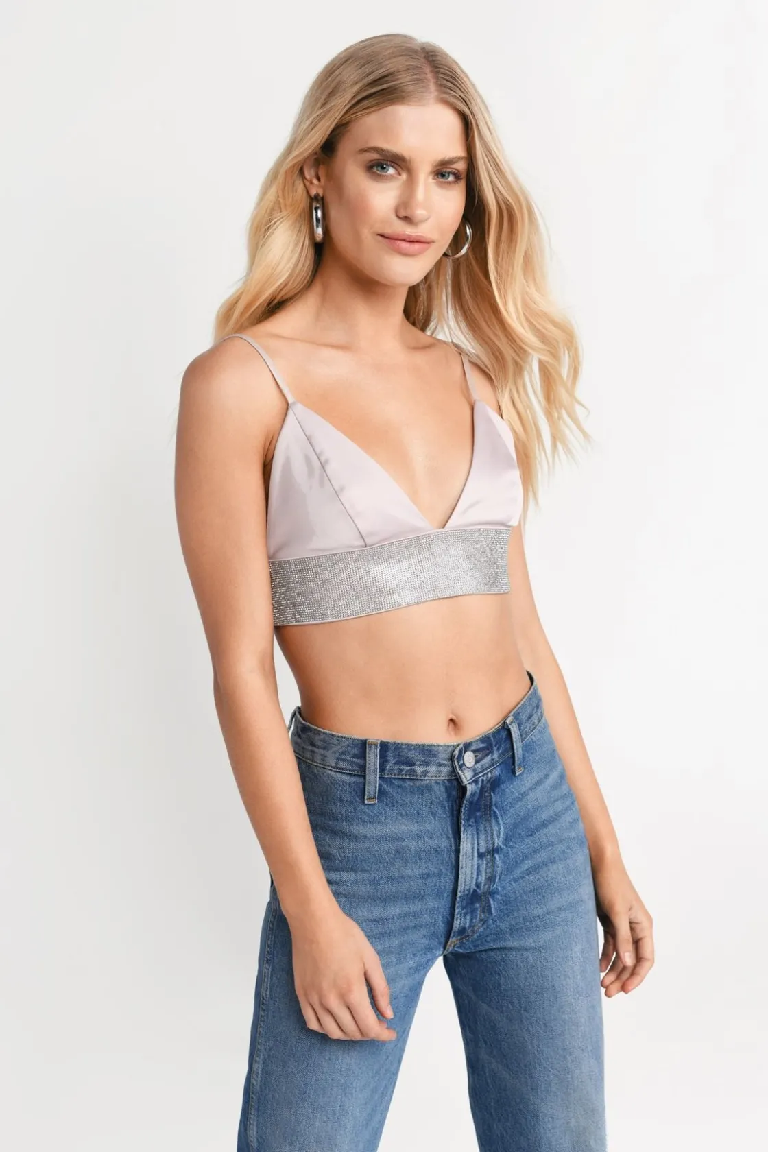 Tobi Liberated Crop Top - Champagne
