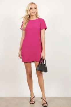 Tobi Lift Me Up Boat Neck Shift Mini Dress -