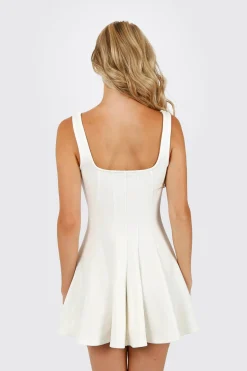 Tobi Lilianna Square Neck Skater Mini Dress -