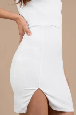 Tobi Limits Strapless Slit Mini Dress -