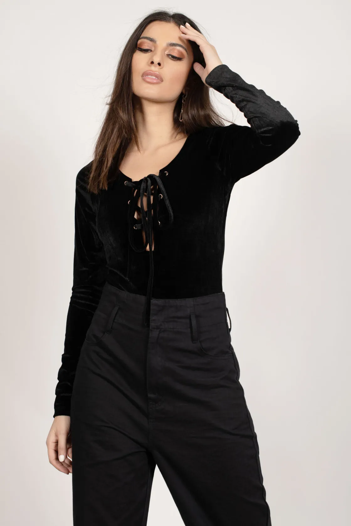 Tobi Lisbeth Lace Up Bodysuit -