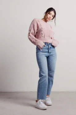 Tobi Little Baubles Cable Chenille Sweater -