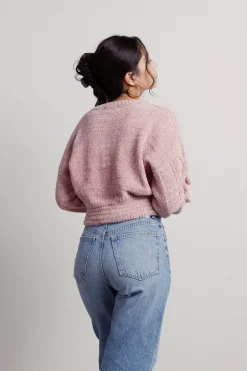 Tobi Little Baubles Cable Chenille Sweater -