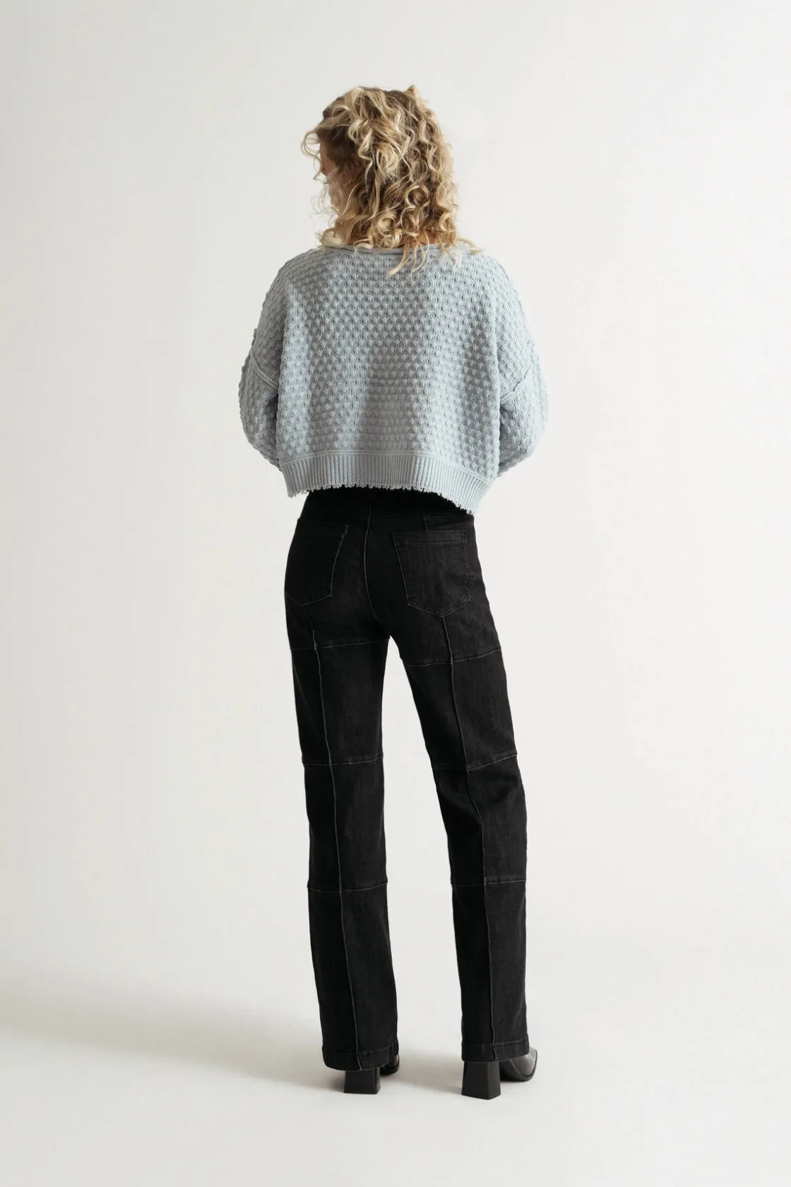 Tobi Little Secret Textured Sweater - Light Blue