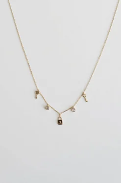 Tobi Lock And Key Charm Necklace -