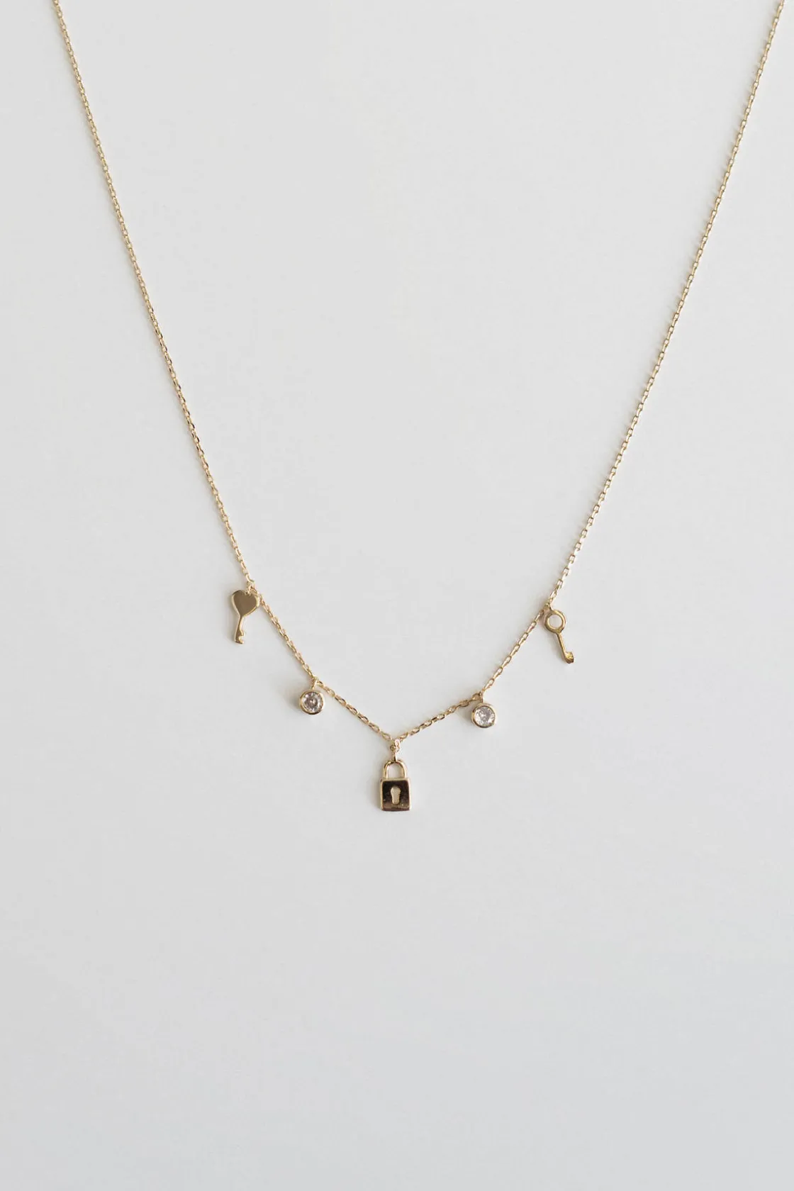 Tobi Lock And Key Charm Necklace -