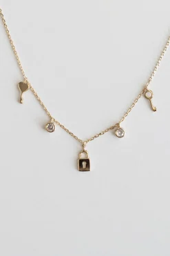 Tobi Lock And Key Charm Necklace -