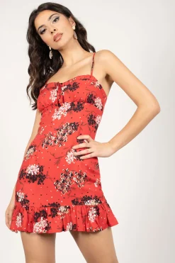 Tobi Look Around Floral Ruffle Mini Dress -