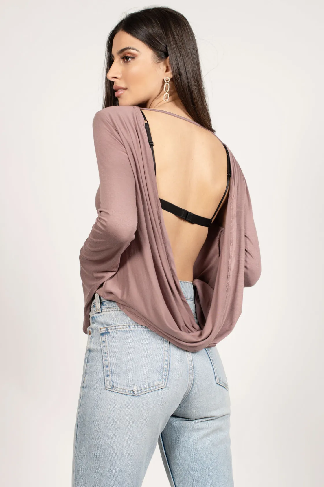 Tobi Look At The Light Surplice Top - Taupe