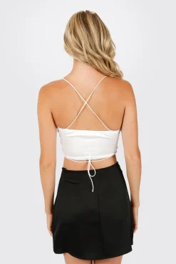 Tobi Looking Lost Crop Top - Black