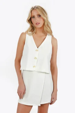 Tobi Lorelei Button Up A-line Mini Dress -