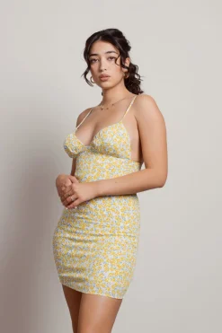 Tobi Love Interest Floral Bodycon Mini Dress -