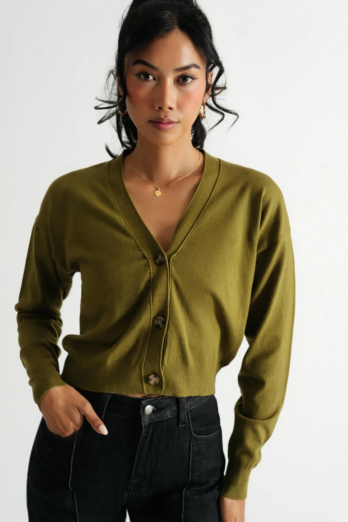 Tobi Love Song Crop Cardigan -