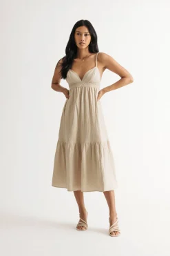 Tobi Loving Myself Blue Cotton Midi Dress