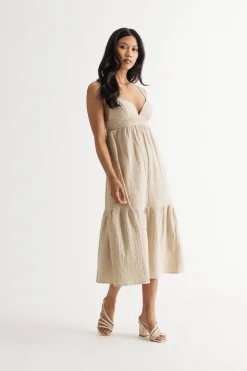 Tobi Loving Myself Blue Cotton Midi Dress