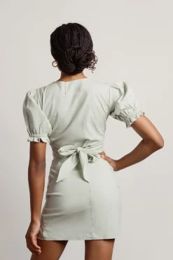 Tobi Lucia Linen Crop Top And Mini Skirt Set -