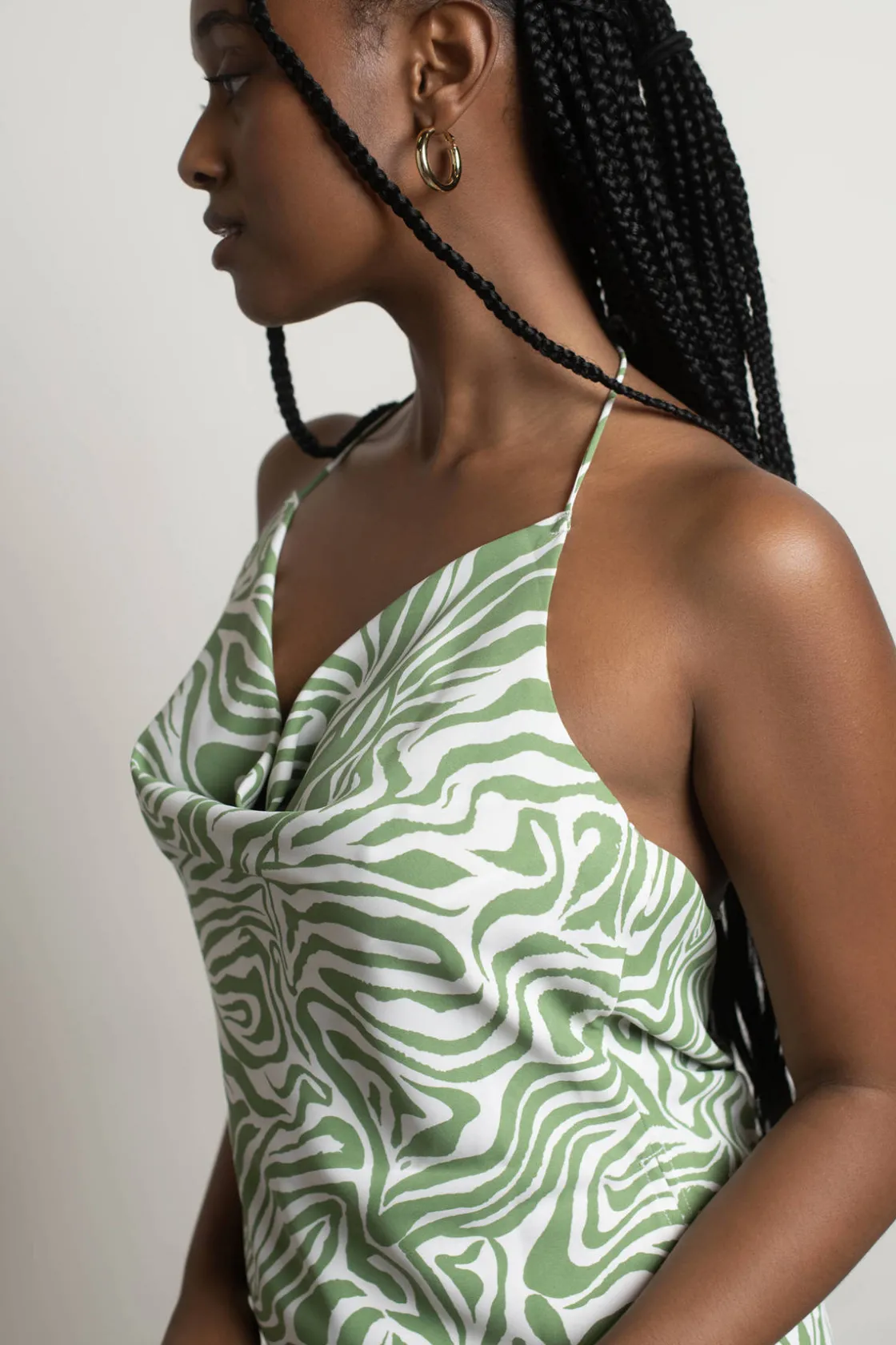 Tobi Lucia Print Open Back Mini Dress -