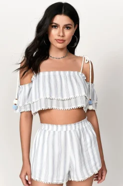 Tobi Luelle Crop Top - Red Multi