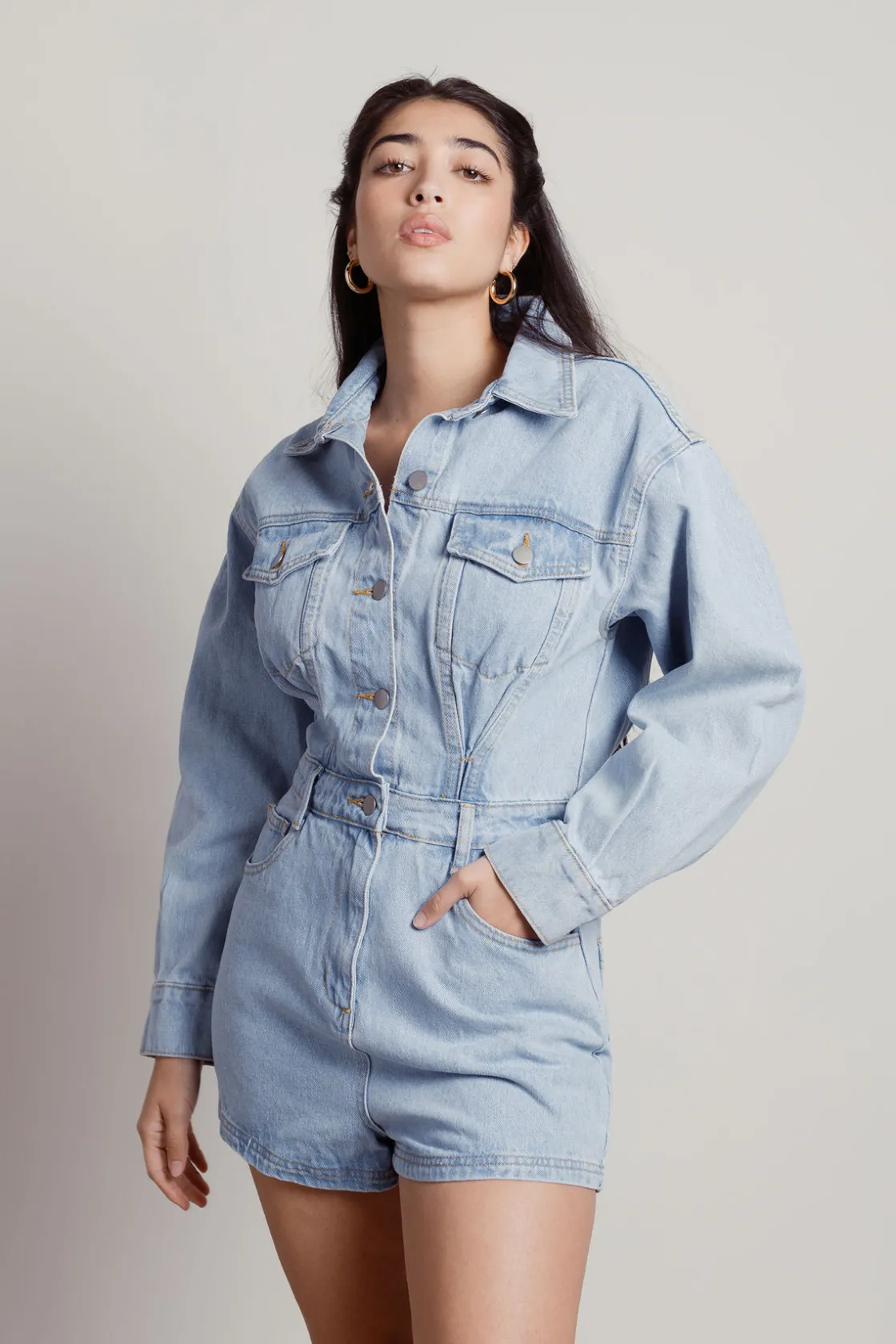 Tobi Luisa Long Sleeve Romper -