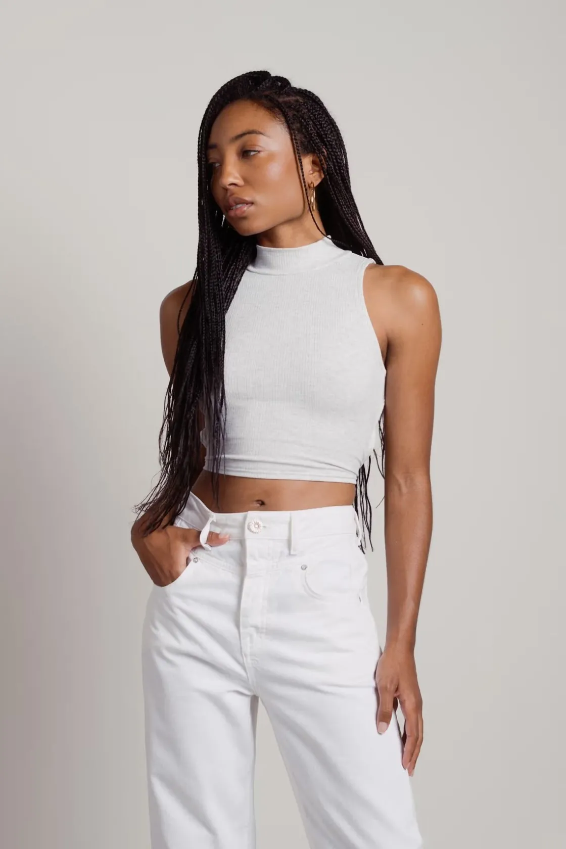 Tobi Lunachi Crop Top - Sage