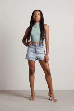 Tobi Lunachi Crop Top - Sage