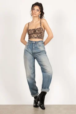 Tobi Lunar Crop Top - Snake