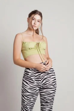 Tobi Lunya Crop Top - Kiwi Green