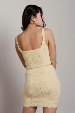 Tobi Lydia Knit Crop Top And Mini Skirt Set -