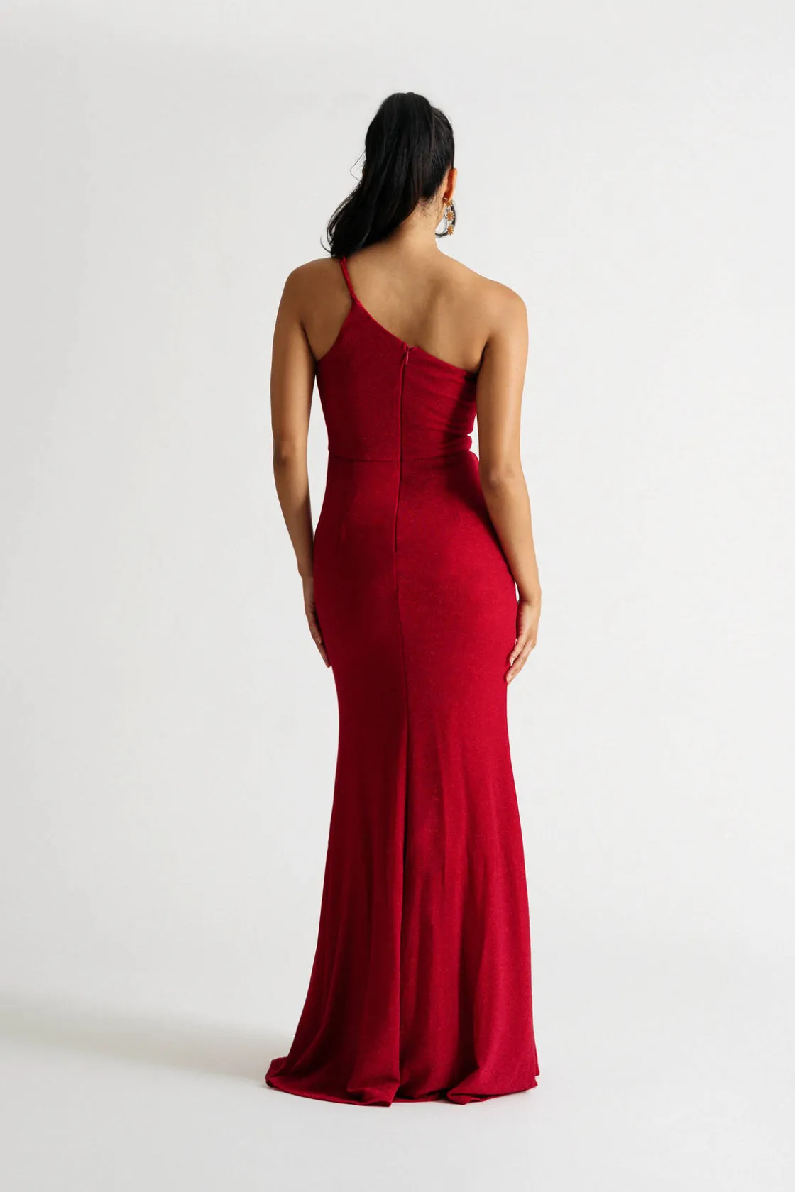 Tobi Maggie One Shoulder High Slit Maxi Dress -