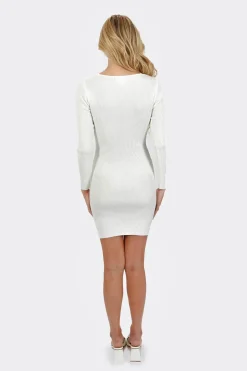 Tobi Maika Ribbed Cutout Mini Dress -